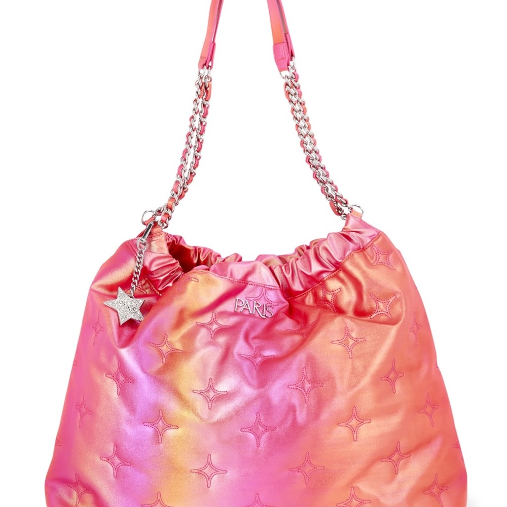 Paris Hilton Pink and Orange Star Shoulder Bag